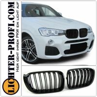 Kühlergrill Doppelsteg  Glanz für BMW X3 F25 X4 F26 Bj 14-17 Neu Hessen - Calden Vorschau