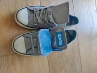 All Star Chucks 37,5 Converse Grau mit Glitzer Fasching Hessen - Maintal Vorschau