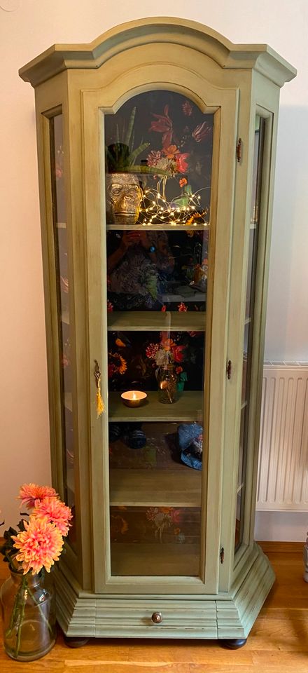 Vitrine Hochschrank Barschrank Vintage Boho Fischers Dekoobjekt in Hürth