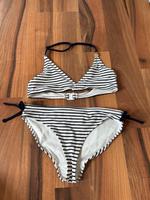 Bikini ❤️blau-weiß gestreift Borsdorf - Borsdorf Vorschau