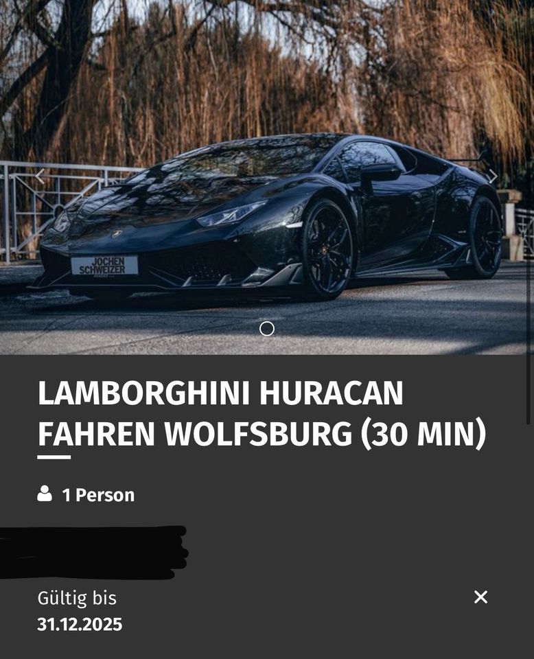 Mydays Lamborghini huracan fahren Wolfsburg in Varel