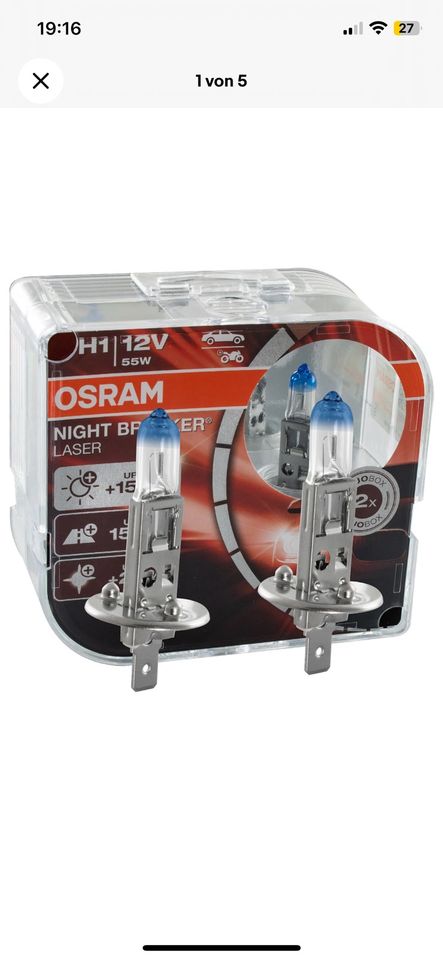 OSRAM H1 12V 55W Night Breaker in Nastätten