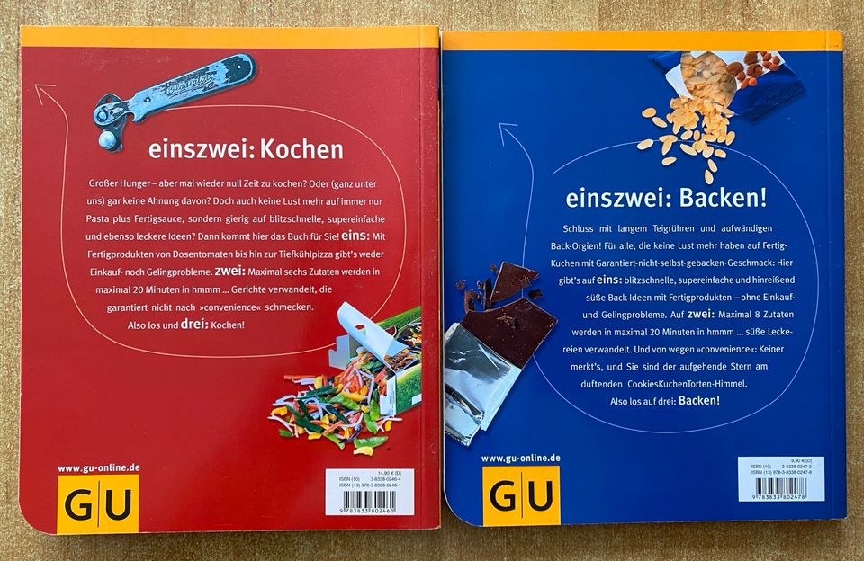 Kochbuch, Backbuch GU einszwei: Kochen, GU einszwei: Backen in Stadtroda