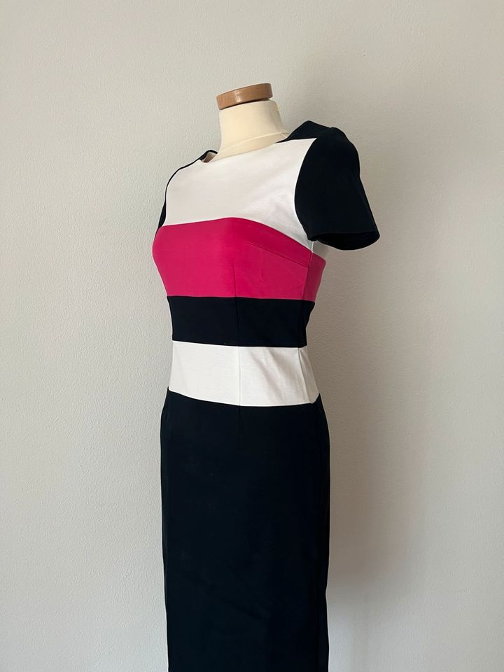 Neues elegantes Basler Kleid Blockmuster S 36 Navy pink weiß in Welzheim