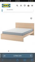 Ikea Malm Bett Holz (Eiche) 140x200 plus Matratze und Lattenrost München - Maxvorstadt Vorschau