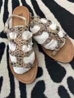 Görtz Sandale Sandalette Leder Riemen Leo Animal Schlange Nordrhein-Westfalen - Elsdorf Vorschau