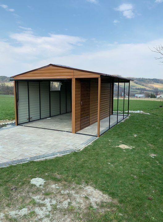 Blechgarage 5x5x2,55m Garage mit Carport Schuppe |piemar.de 9427! in Schwäbisch Hall