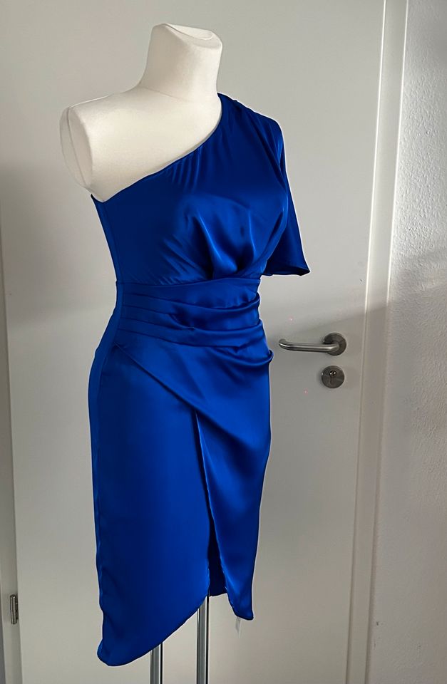 Abendkleid Kleid Raffung festlich Gr M 38 Royalblau neu sexy in Nohra