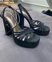 Bershka Heels Sandale Plateau Riemen Schwarz Frankfurt am Main - Nordend Vorschau