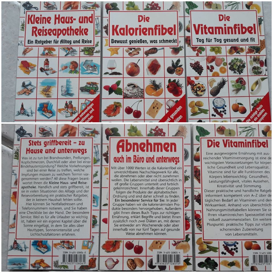 7 Bücher, Kalorien,Vitamine,Haus-u.Reiseapotheke,Yoga,Feng-Shui.. in Störnstein