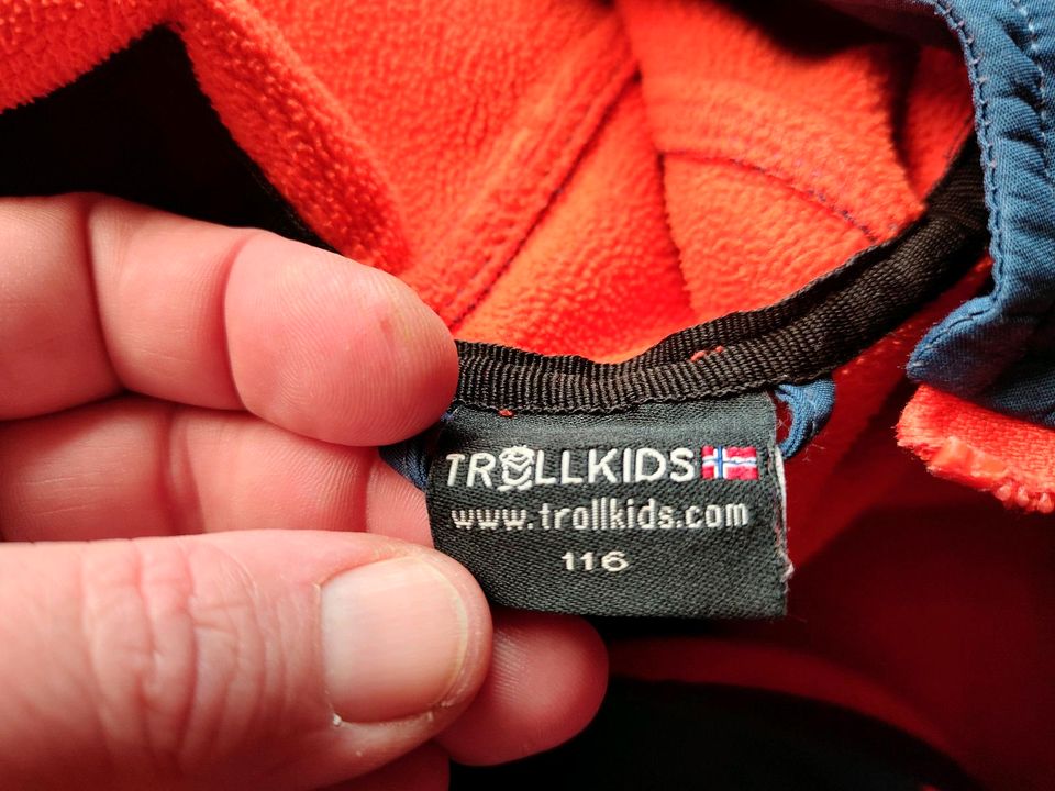 Trollkids Softshelljacke, Gr. 116, blau in Kaarst