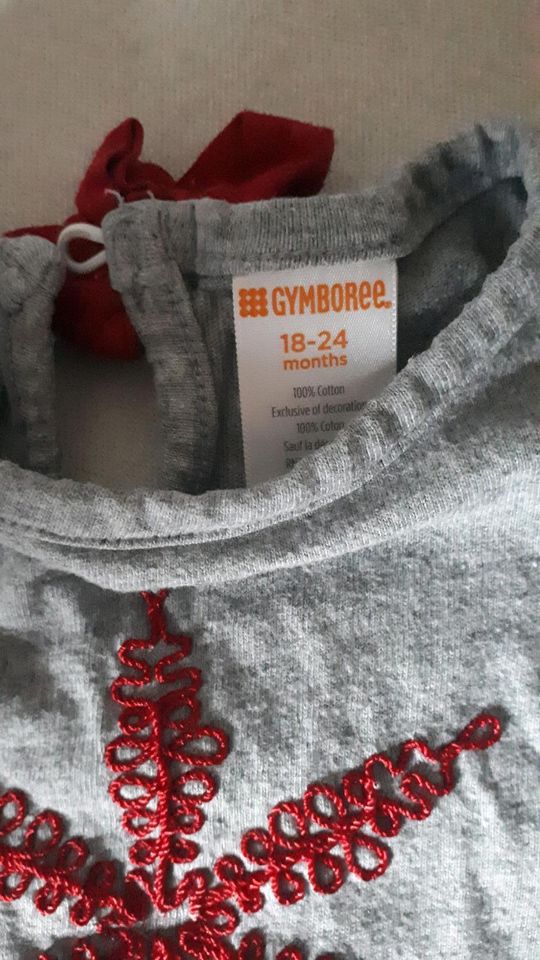 weihnachtliches Shirtkleid mit Stickerei Gr. 86 in Zella-Mehlis