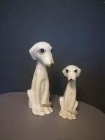 2 Hunde Deko weiß Porzellan Retro Vintage 70/80er groß Schleswig-Holstein - Flensburg Vorschau