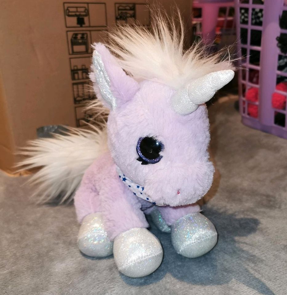 Depesche unicorn Einhorn glitzer Lila Plüsch Tier in Harmsdorf