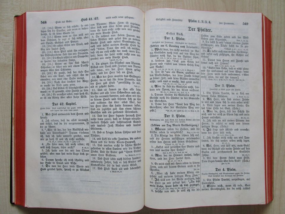 LUTHER Bibel Heilige Schrift 23cm, Leder, Rotschnitt, Schuber in Krefeld