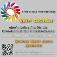 Grundschullehrer*in für freie Schule gesucht Baden-Württemberg - Remseck am Neckar Vorschau