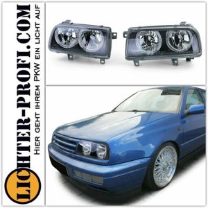 Scheinwerfer VW Golf 3 91-98 Schwarz angel eye 