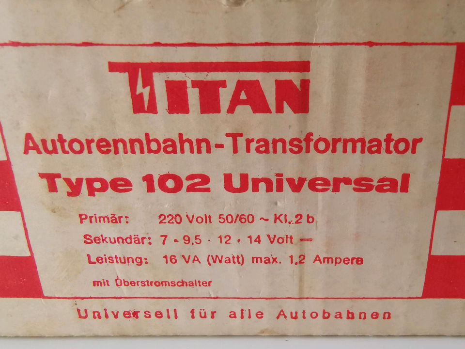 Titan Typ 102 Autorennbahn Trafo, Carrera Universal ++NEU&OVP++ in Mittenaar