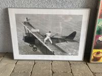 Schwarz-Weiß Bild Flugzeug Tennis 51x70,5 cm Baden-Württemberg - Süßen Vorschau