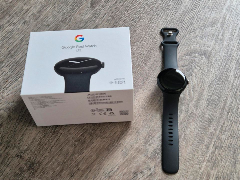 Google Pixel Watch LTE Schwarz neuwertig Smartwatch in Steffeln