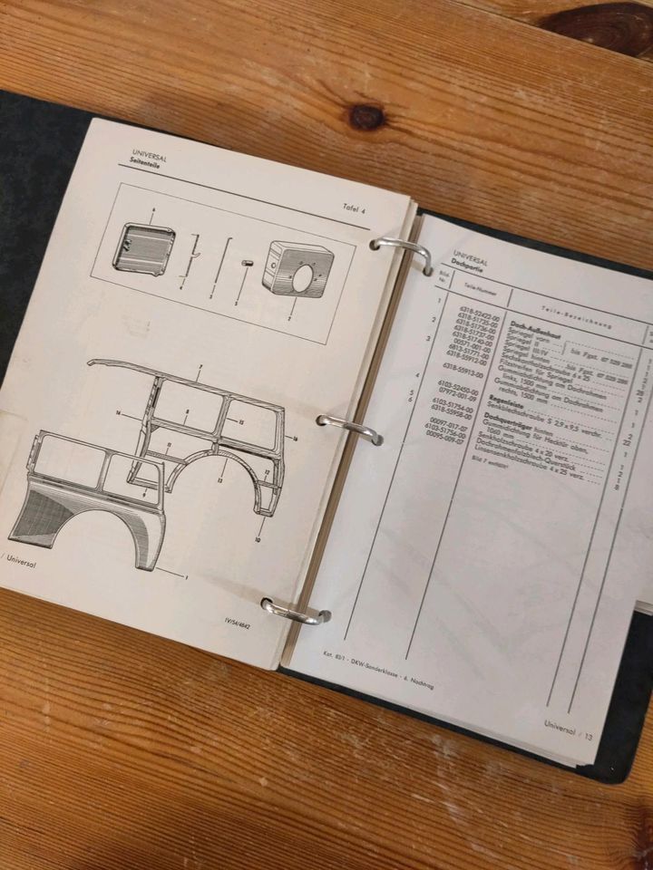 DKW Ersatzteilkatalog 83/1 Sonderklasse 1954 in Weißenberg