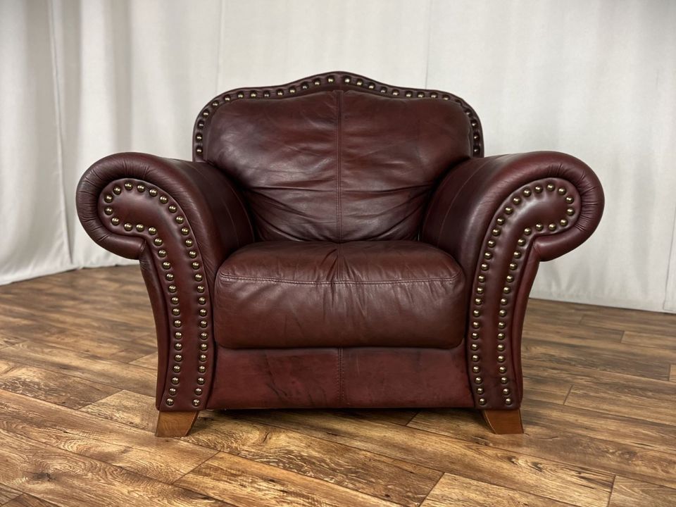 Ledersessel Vintage XXL Sessel Love Seat Chesterfield Barock in Hüllhorst