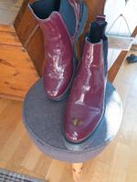 Lack Stiefel Gr 40 Bordeauxrot Hessen - Königstein im Taunus Vorschau
