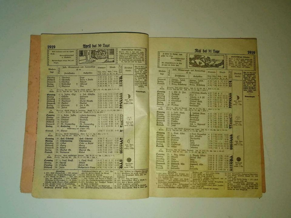 Jahrbuch des Deutschen Kriegerbundes Kalender 1919 1. Weltkrieg in Luso