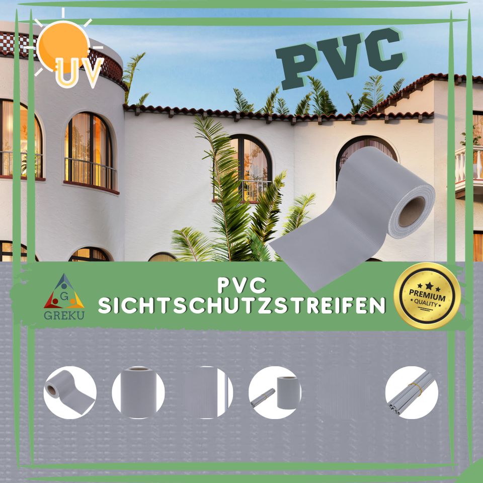 PVC Sichtschutzstreifen 0,19 x 35 m Zaunblende Gartenzaun in Kalkar