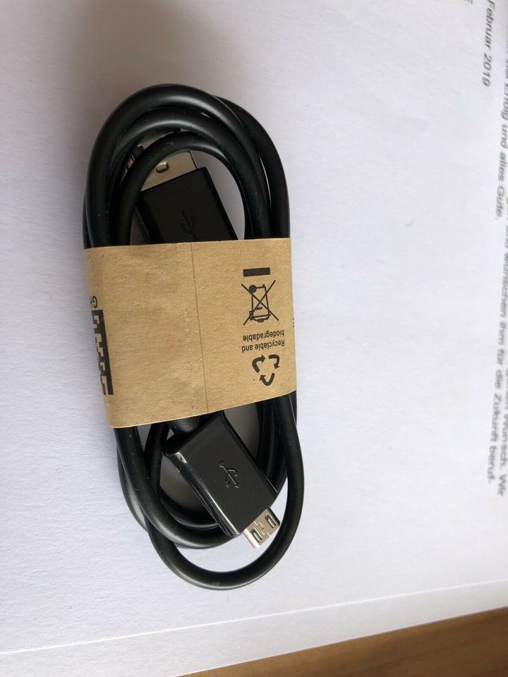 HANDY LADEKABEL DATENKABEL NEU SCHWARZ PAS FÜR SAMSUNG MICRO USB in Neu Wulmstorf