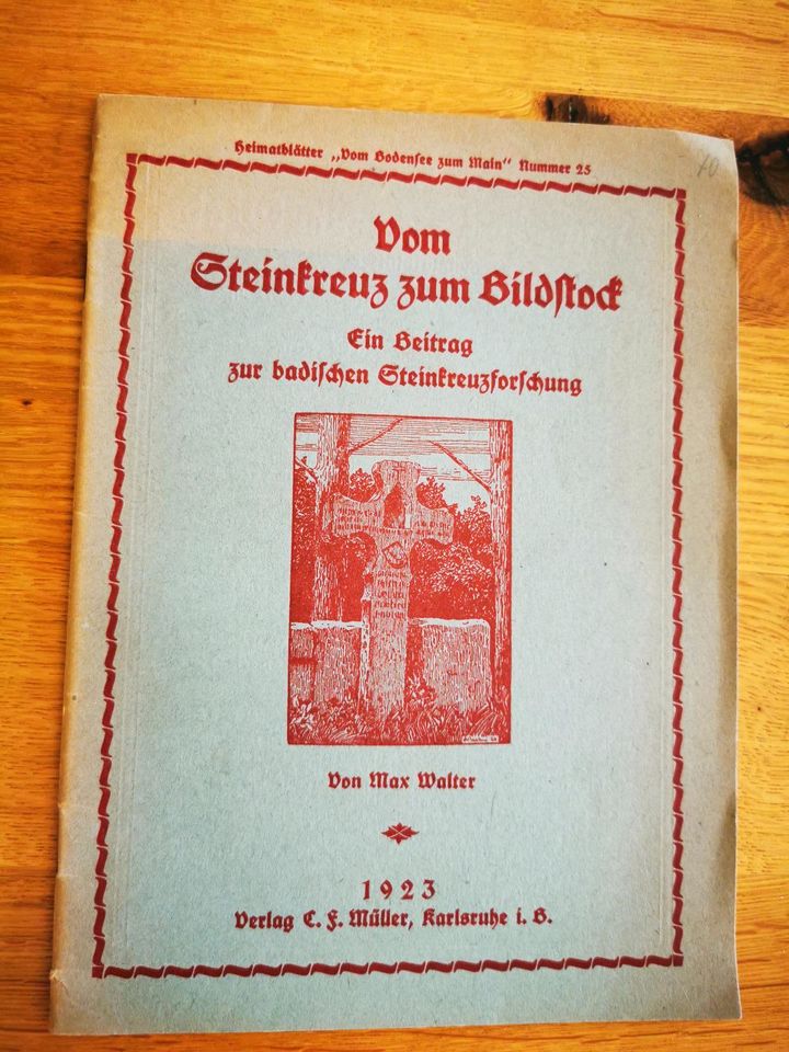 Heimatblätter Steinkreuz Forschung 1923 altdeutsch Buch in Ramstein-Miesenbach