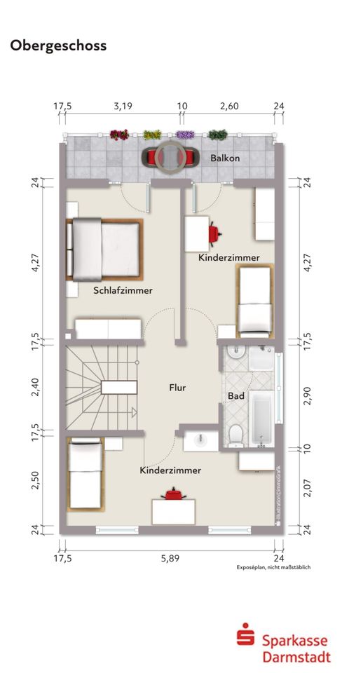 Vermietetes Reihenendhaus in begehrter Lage in Darmstadt