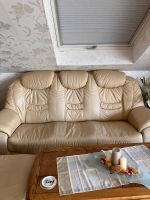 Couchgarnitur aus cremefarbenem Leder Nordrhein-Westfalen - Düren Vorschau