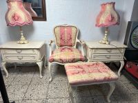 Chippendale Nachttisch,Kommode rosa  Sessel Shabby Niedersachsen - Rodenberg Vorschau