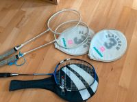 3 Badmintonschläger inkl Hülle, Tischtennisnetz, Frisbee-Ring Baden-Württemberg - Waldbronn Vorschau