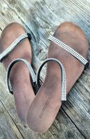 Sandalen Glitzerriemchen Strass Gr. 38 Leder gebraucht Bayern - Immenstadt Vorschau