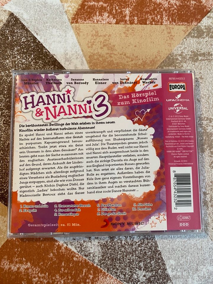 CD Hörspiel zum Kinofilm - Hanni&Nanni 3 in Gemünden (Wohra)