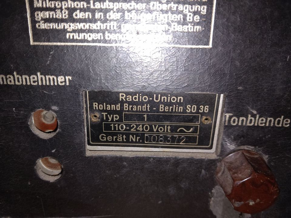 Radio Union SO 36  Roland Brand Berlin in Auerbach (Vogtland)