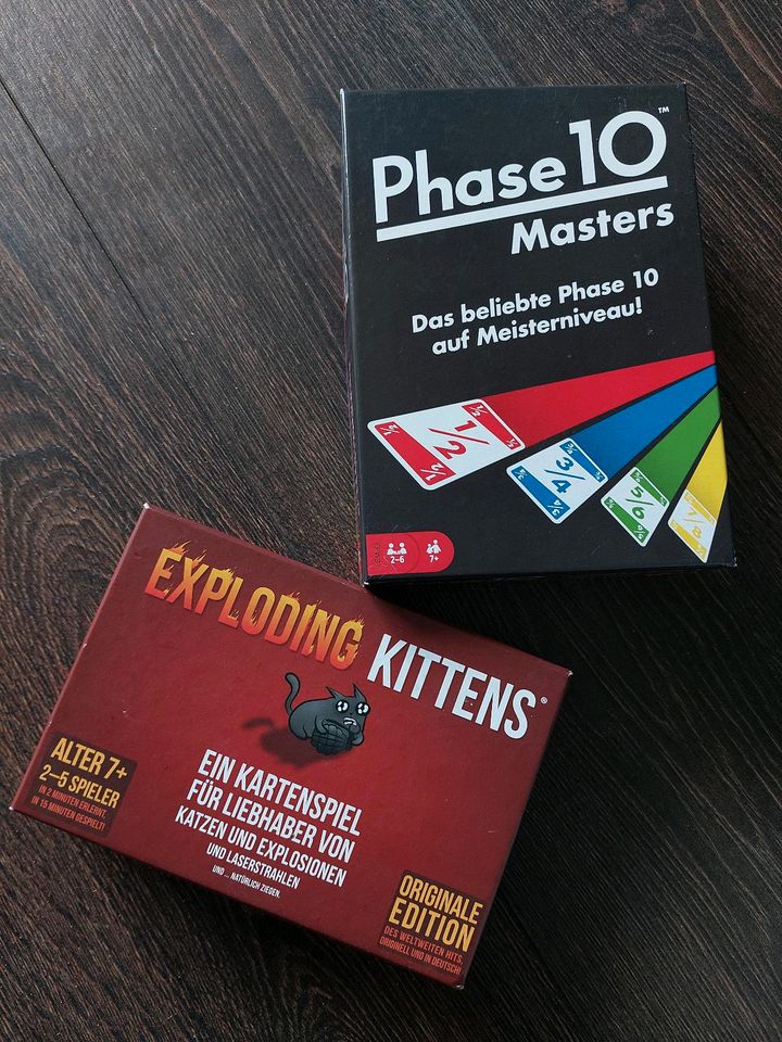 Exploding Kittens Deutsch & Phase 10 Masters Spiele Set in Hagen