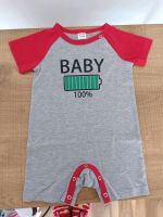 Strampler Baby Unisex Gr 80 86 Grau Rot Anzug Nordrhein-Westfalen - Gelsenkirchen Vorschau