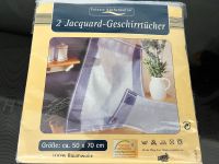 2x Geschirrtuch Baumwolle Jacquard 50x70cm blau Lavendelmotiv OVP Bayern - Augsburg Vorschau