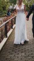 Hochzeitskleid 38 M offwhite ecru lang boho spitze Nordrhein-Westfalen - Greven Vorschau