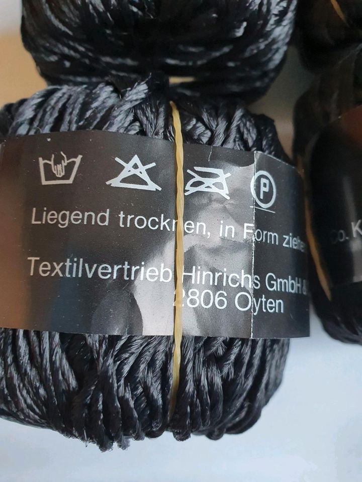 Wolle 100% Viscose 6x50g Farbe Schwarz in Bremen