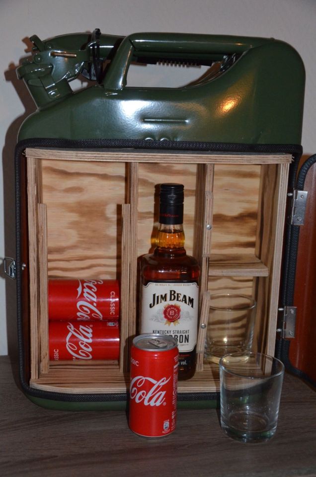 Jagdstil 20L Metallkanister Mini Bar/Vatertagsgeschenk/Display