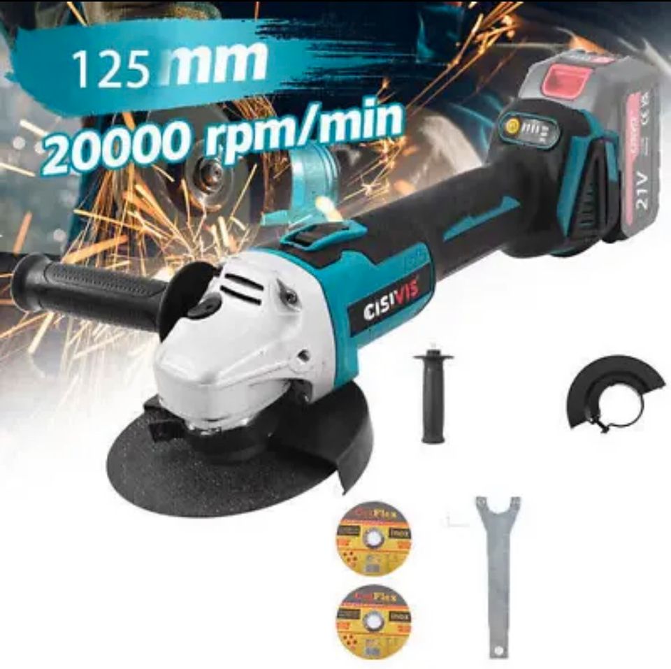 125mm Akku Winkelschleifer Akku Schleifmaschine für Makita in Bebra