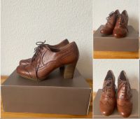 NEUWARE! elegante Budapester Schnürschuhe in Cognac mit Absatz/ G Berlin - Neukölln Vorschau