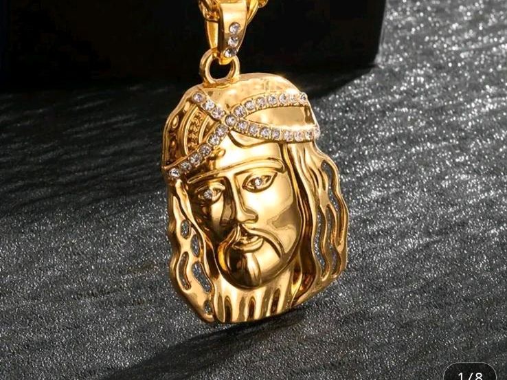 Jesus Kette Jesusgoldkette Herrenkette Jesus Kopf Goldkette neu in Gemünden a. Main