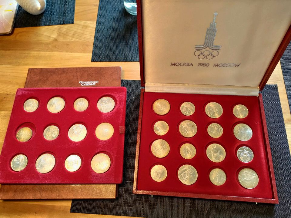 28 Silbermünzen Olympische Sommerspiele 1980 in Albershausen