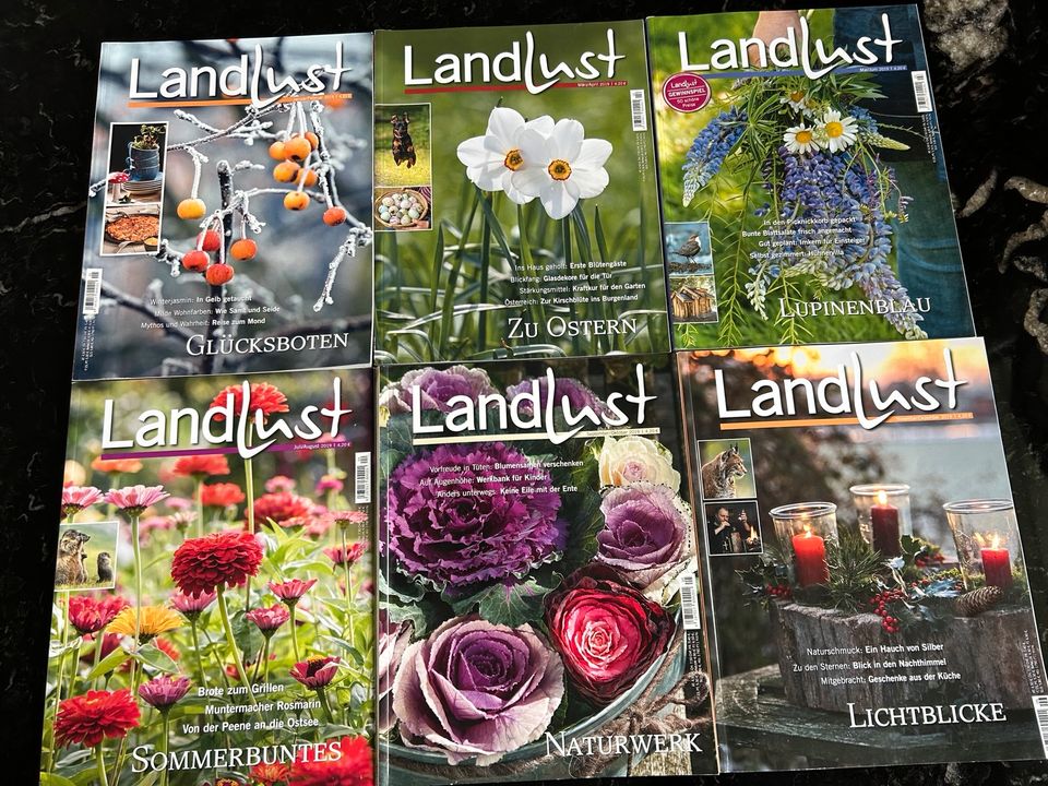 Zeitschrift „Landlust“ Ausgabe 2019 komplett sechs Hefte in Dickenschied