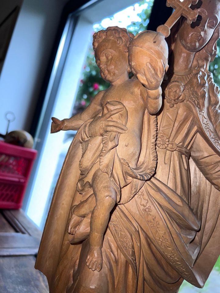 handgeschnitzte Madonna Maria mit Kind 53cm Höhe Kunst Skulptur in Köln